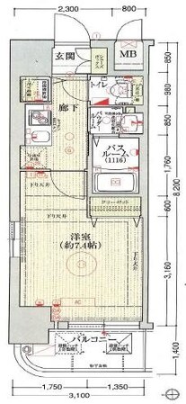 難波駅 徒歩5分 4階の物件間取画像